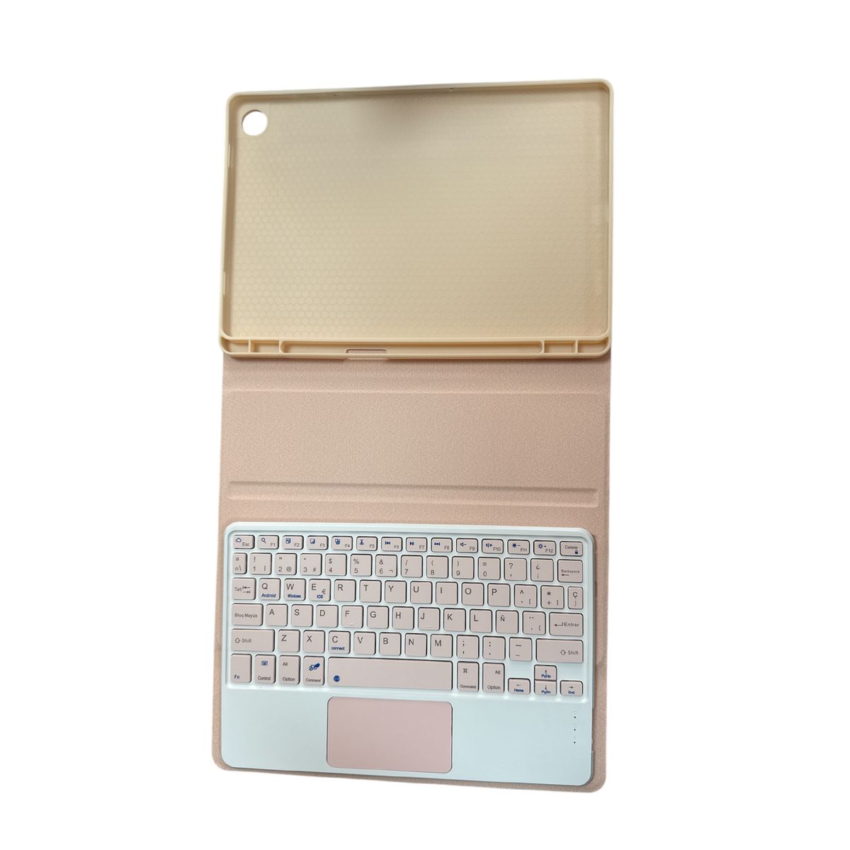 JOIGO - Funda Con Teclado Español Touchpad Para Tablet Samsung Tab A9 Plus 11 Rose Gold