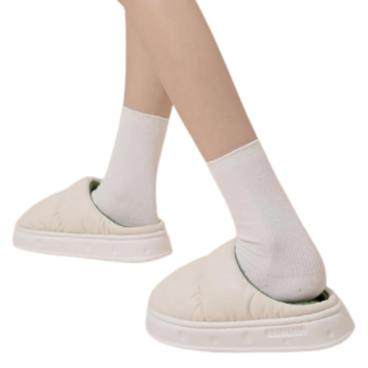 CRUSEC - Pantuflas De Algodón Acolchadas Polar Cálidas Impermeables