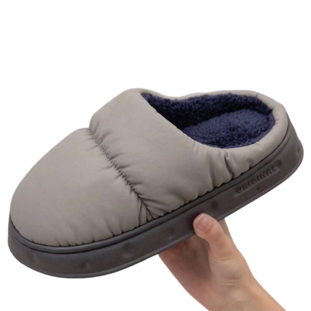 CRUSEC - Pantuflas De Algodón Acolchadas Polar Cálidas Impermeables