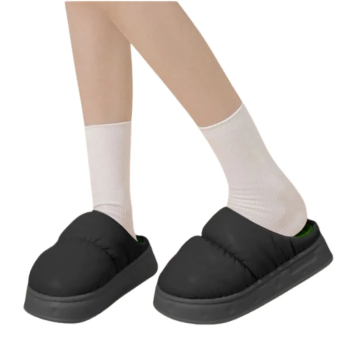 CRUSEC - Pantuflas De Algodón Acolchadas Polar Cálidas Impermeables