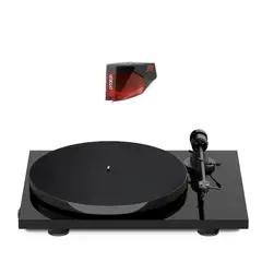PRO JECT AUDIO - Pack Pro-Ject - E1 - Tornamesa Color Negro Gloss + Capsula Ortofon 2M Red Capsula MM