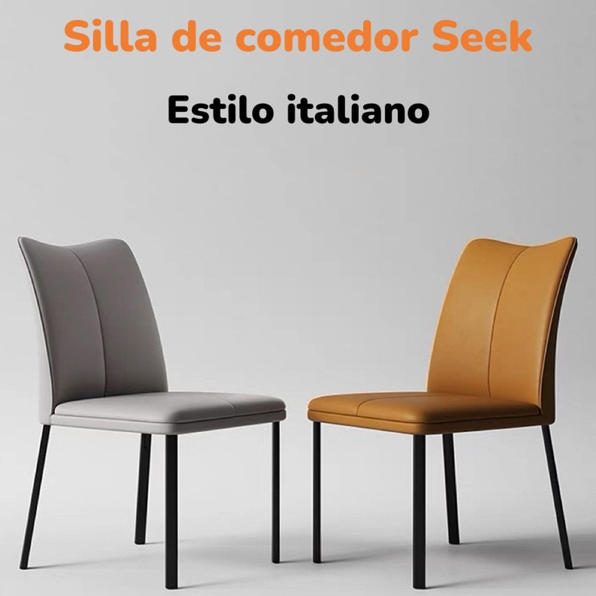 LUBABYCAS - Pack 2 Sillas De Comedor Gris Seek By LuBabycas