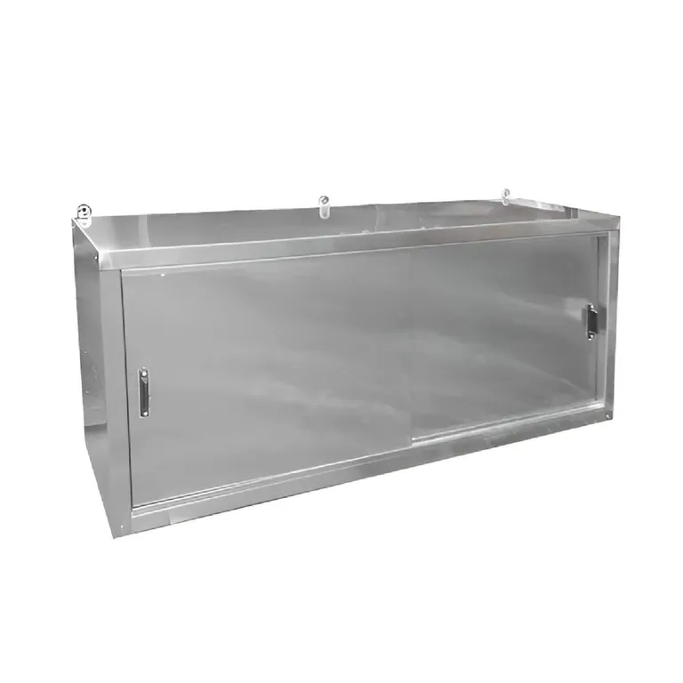 GABINETE AEREO ACERO INOXIDABLE MURAL PUERTAS CORREDERAS 160 CM - Plateado