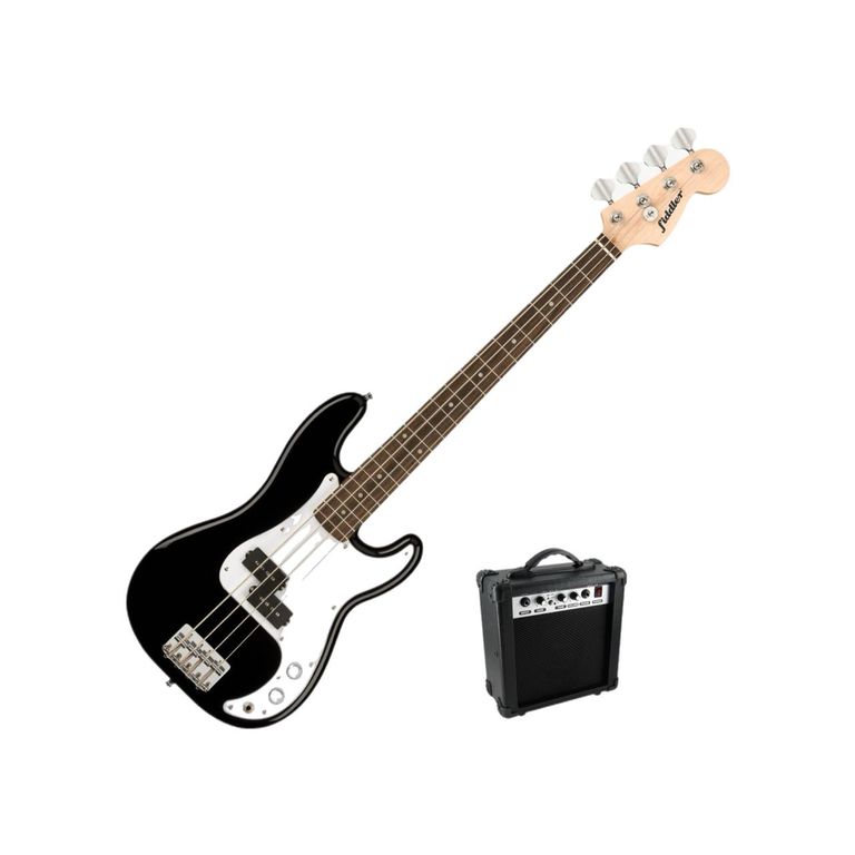 Bajo Electrico Harris Negro + Amplificador 20w