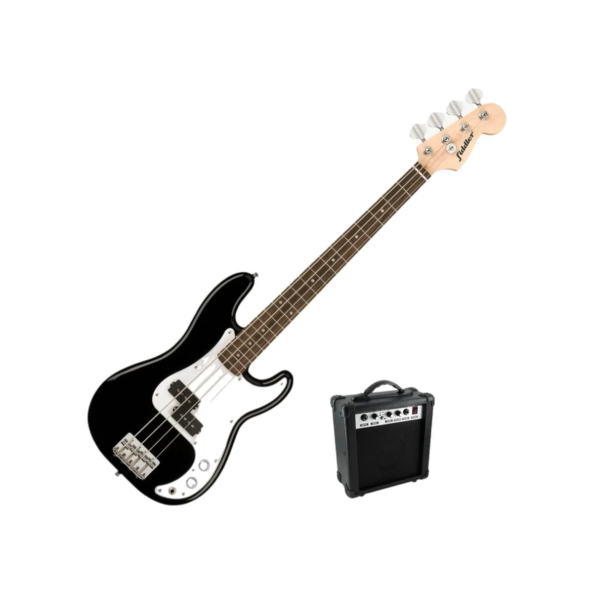 FIDDLER - Bajo Eléctrico Harris Negro + Amplificador 20w