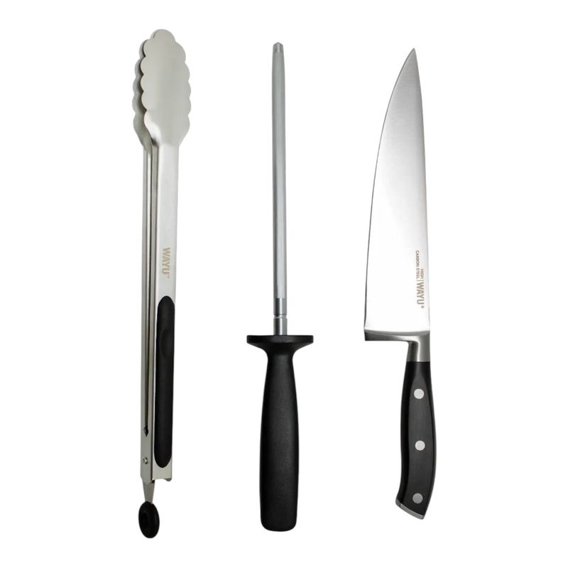 WAYU - Set Parrillero 3 Piezas Wayu Color Negro