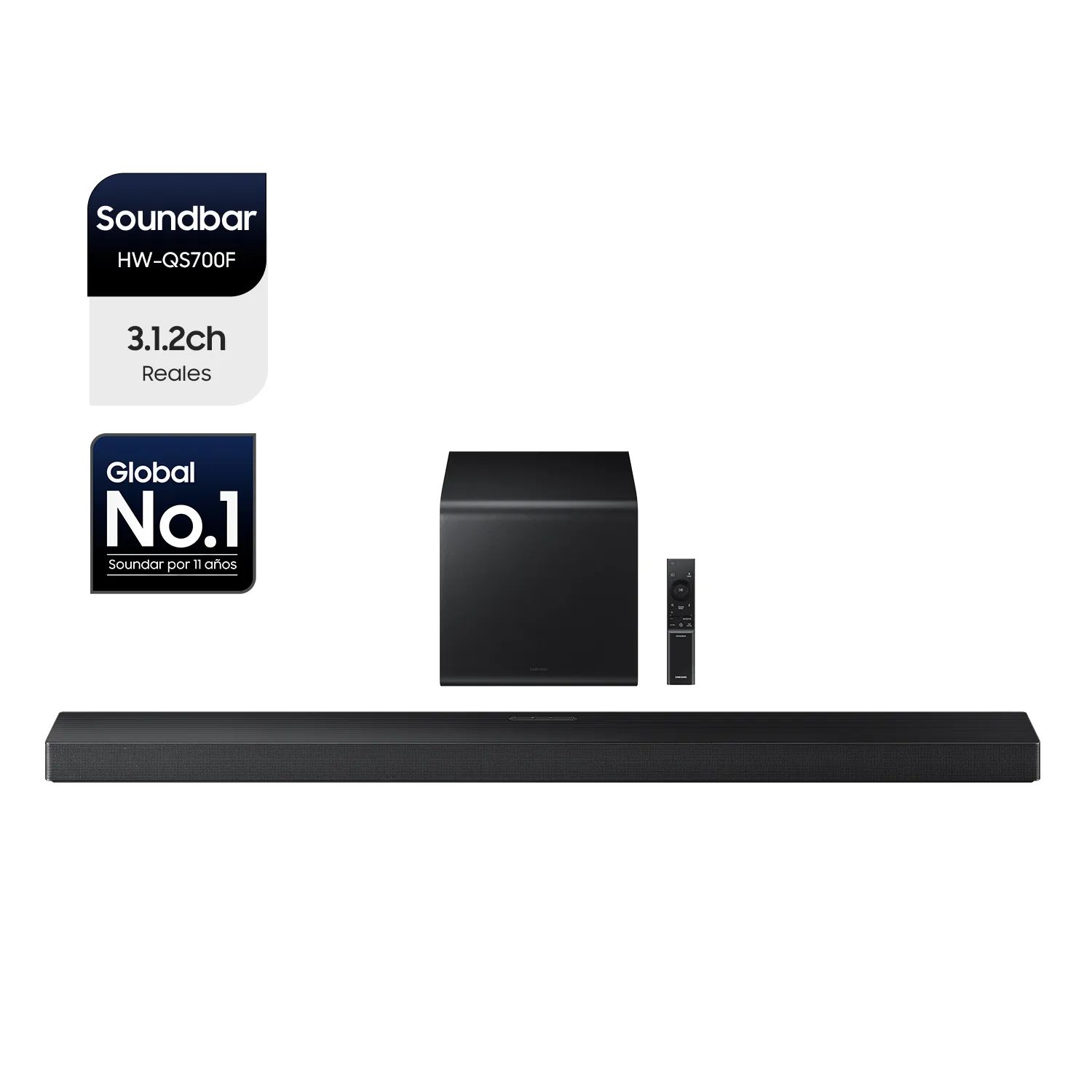 SAMSUNG Q-Series Soundbar HW-QS700F 312 Subwoofer 2025 | Falabella