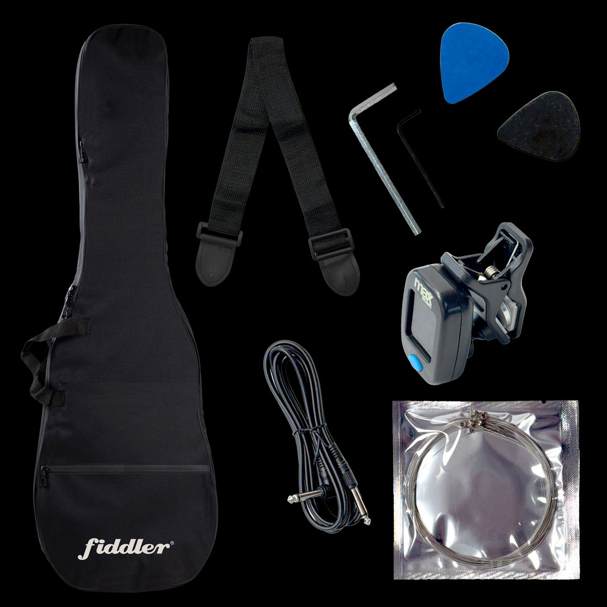 FIDDLER - Guitarra Eléctrica Richards Sunburst + Amplificador 10w