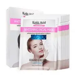 GENERICO - X 10 Mascarilla Facial Whitening Kojic Acid Y Colágeno