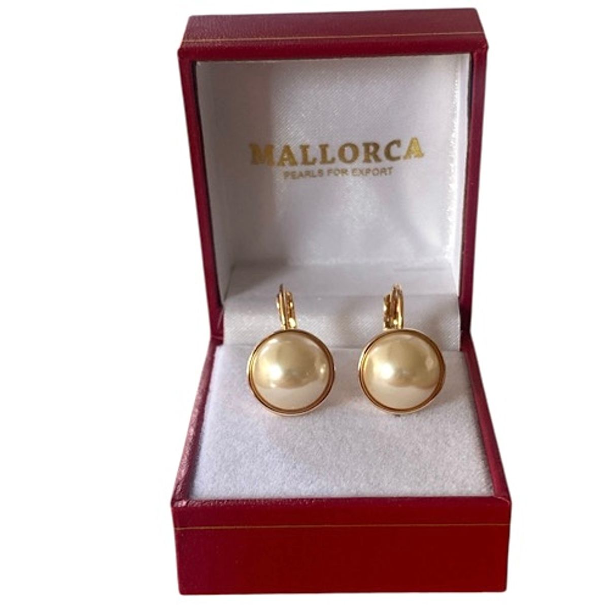 MALLORCA - AROS PENDIENTES COLGANTES PERLAS DE MALLORCA 10mm