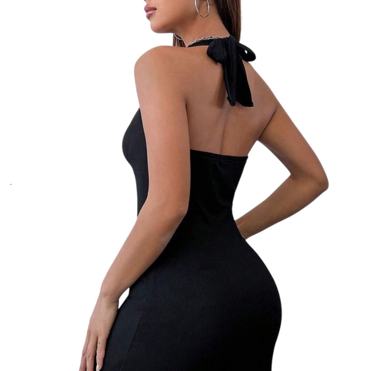GARSIL - Vestido Tubo Ajustado Para Mujer Con Escote En V - Tela Acanalada