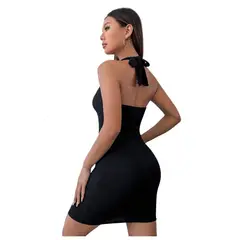 GARSIL - Vestido Tubo Ajustado Para Mujer Con Escote En V - Tela Acanalada