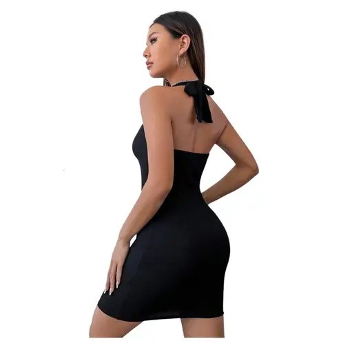 GARSIL - Vestido Tubo Ajustado Para Mujer Con Escote En V - Tela Acanalada