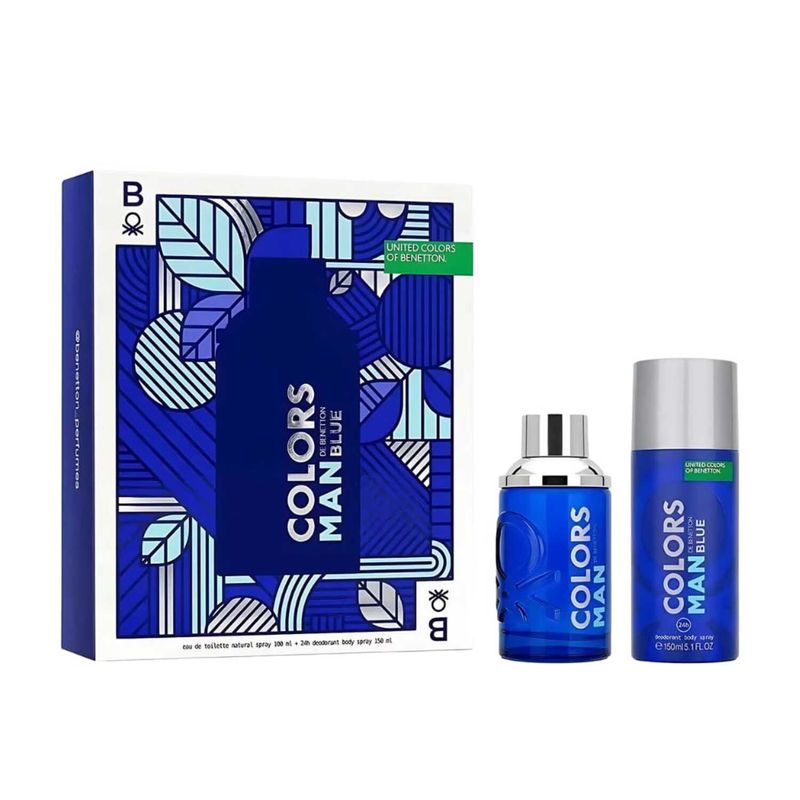 BENETTON - BENETTON COLORS MAN BLUE EDT 100ML+DESODORANTE 150ML