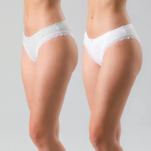 FLORES - Pack 2x Calzon Bikini Rib Sin Costura Mujer 25156-54