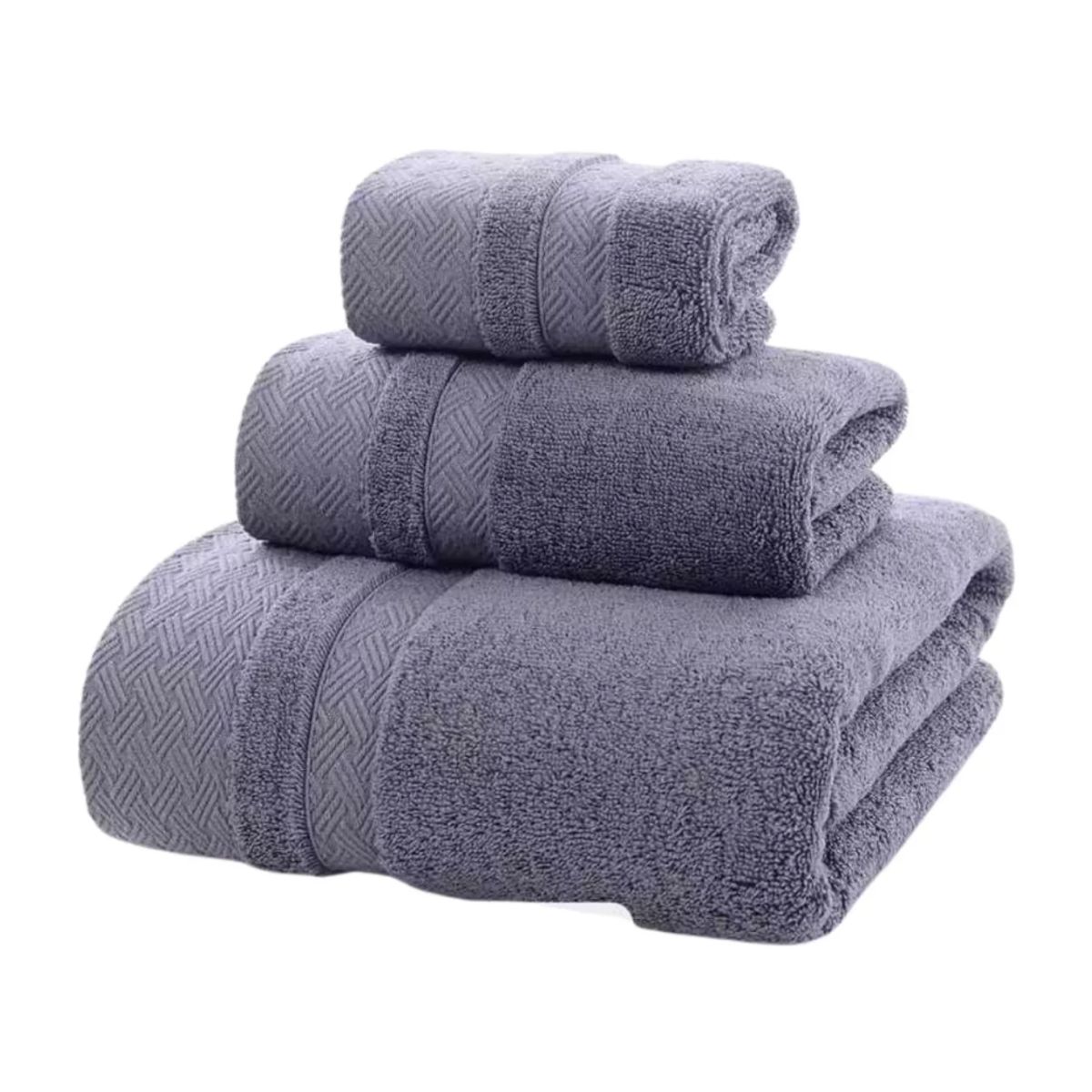 GARSIL - Toalla de Baño Algodon Pack Gris Cuerpo Manos y Cara