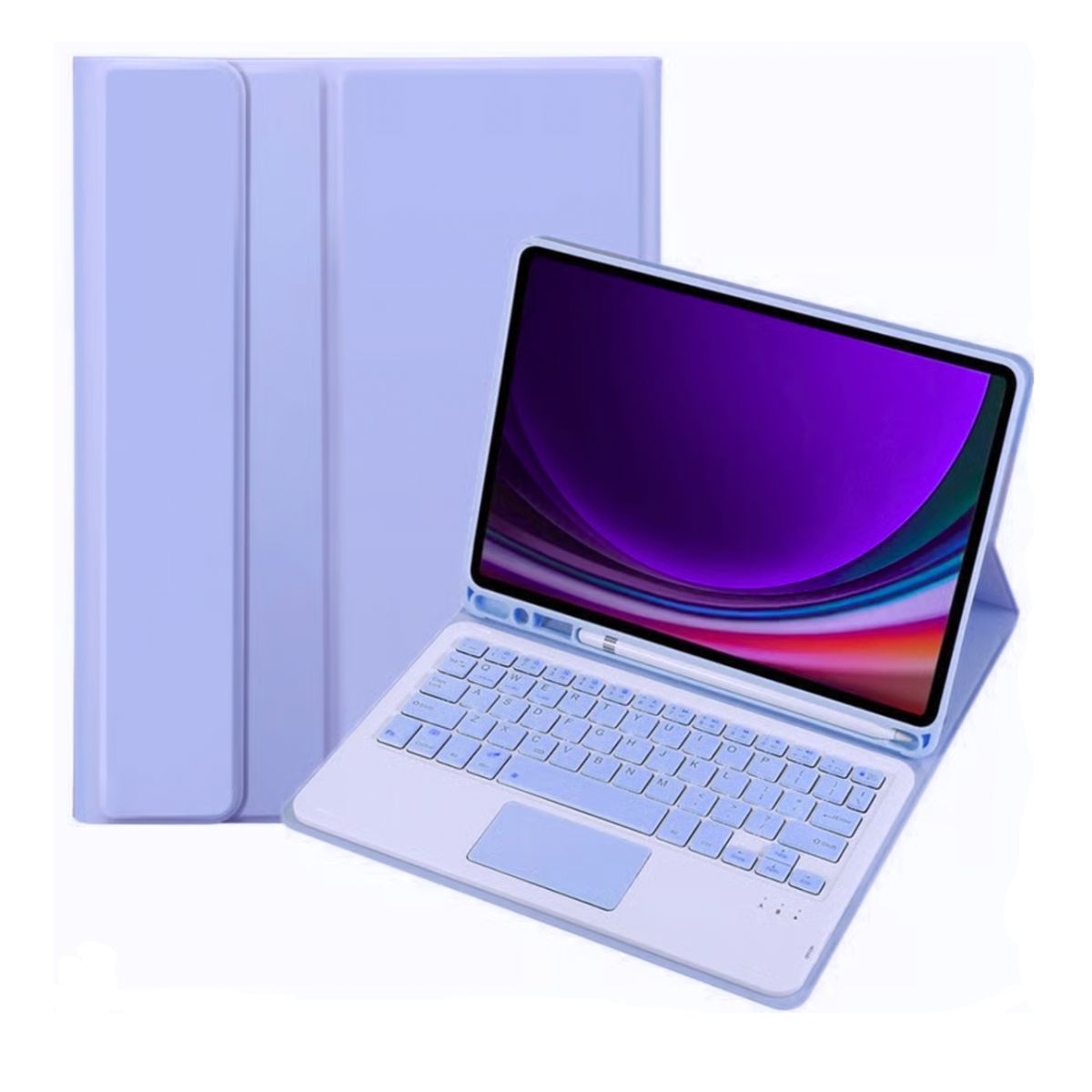 JOIGO - Funda Con Teclado Español Touchpad Para Tablet Samsung Tab S10 fe Lila