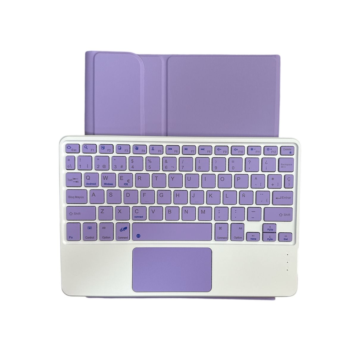 JOIGO - Funda Con Teclado Español Touchpad Para Tablet Samsung Tab S10 fe Lila