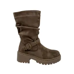 HERIEL - Bota Café Gamuza Mujer