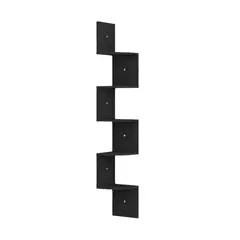 IDEEHOUSE - Repisa Esquinera Zigzag de 5 Niveles – Ahorro de Espacio con Estilo Rústico