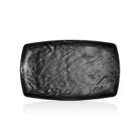 PLATO MELAMINA RECTANGULAR NEGRA 20 X 33 CM LINEA CARRE - Negro
