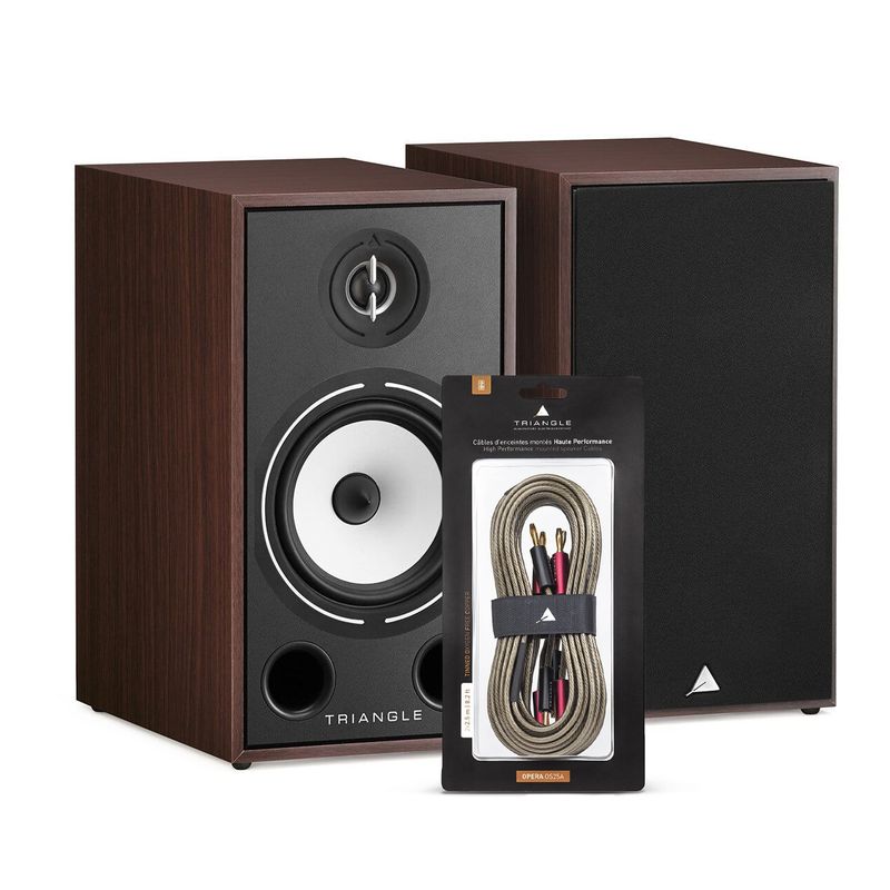 TRIANGLE - Parlante Monitor Triangle – Borea BR03 + Cable de Parlante Hifi Opera Speaker 2.5 mtr Triangle