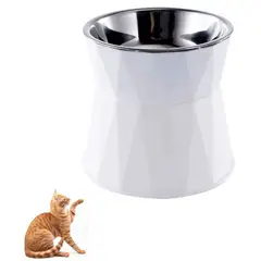 GENERICO - Cuenco Alimentador Mascotas - Blanco