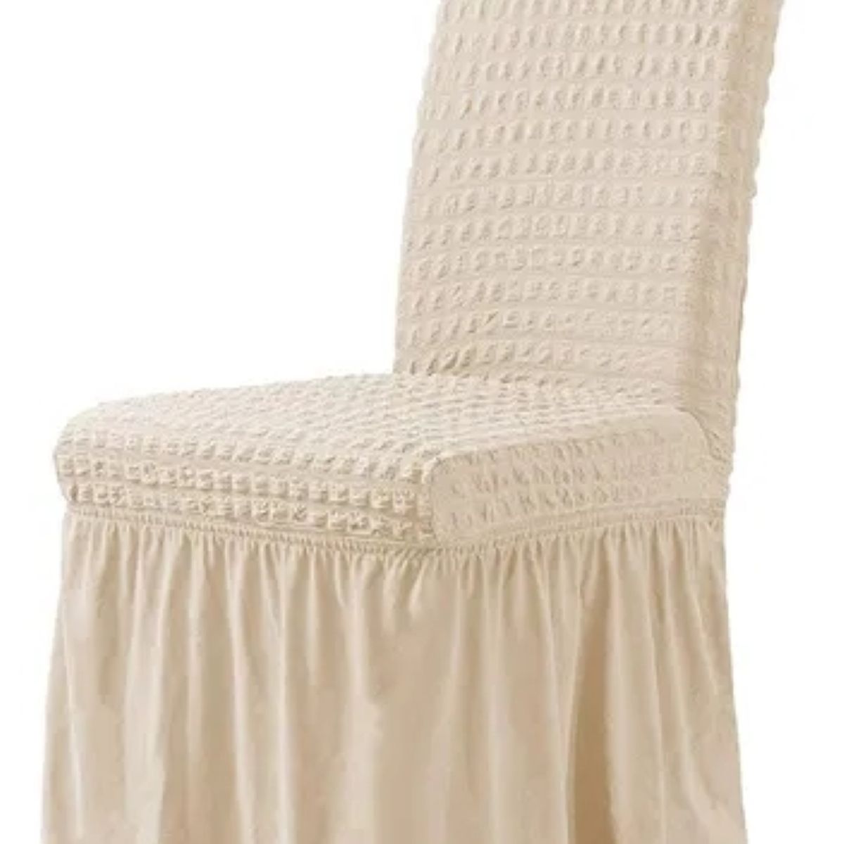 GENERICO - Set 6 Fundas Cubre Sillas Turcas Color BEIGE CLARO Algodón Turco