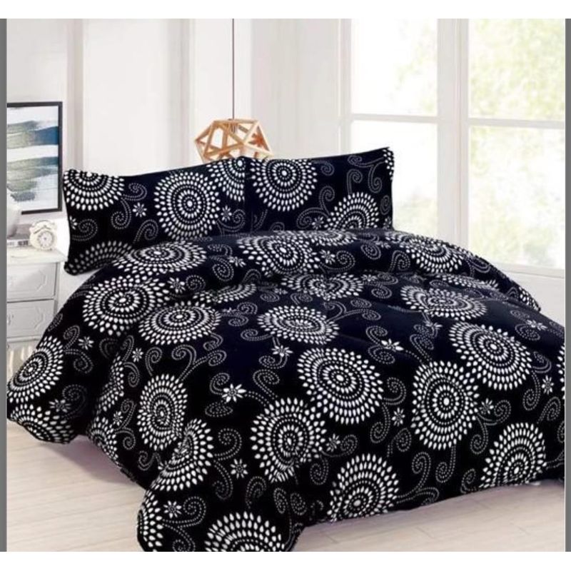 GENERICO - Cubrecama de Invierno Plush con Chiporro 2 plazas Negro RS1021