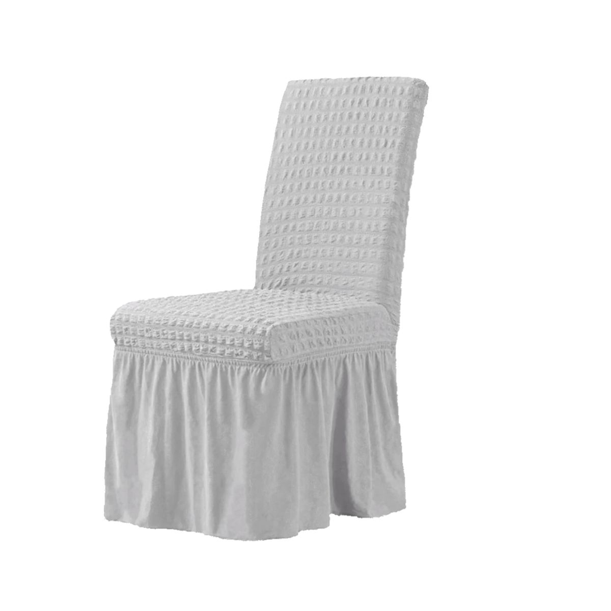 GENERICO - Set 6 Fundas Cubre Sillas Turcas Color GRIS CLARO Algodón Turco 100%