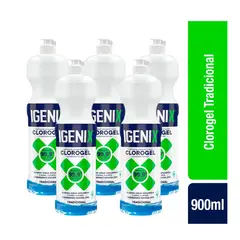IGENIX - Pack X5 Limpiador Cloro Gel Tradicional 900ml