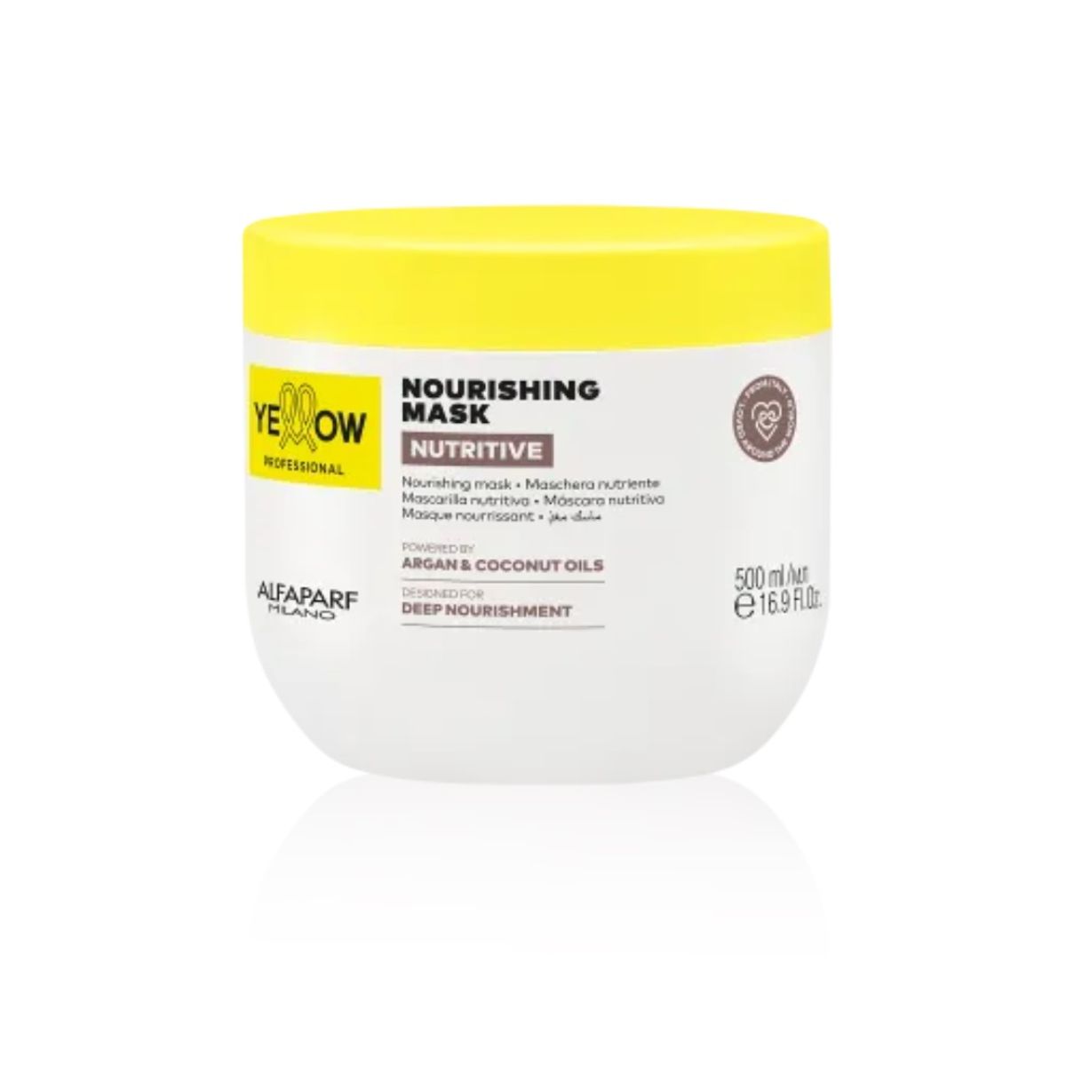 ALFAPARF MILANO - MASCARILLA ALFAPARF YELLOW NUTRICIÓN COCO Y ARGÁN 500 ML