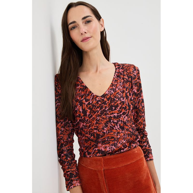 IO - Polera Manga Larga Naranjo Mujer Io