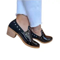HERIEL - Zapato Negro Charol Mujer
