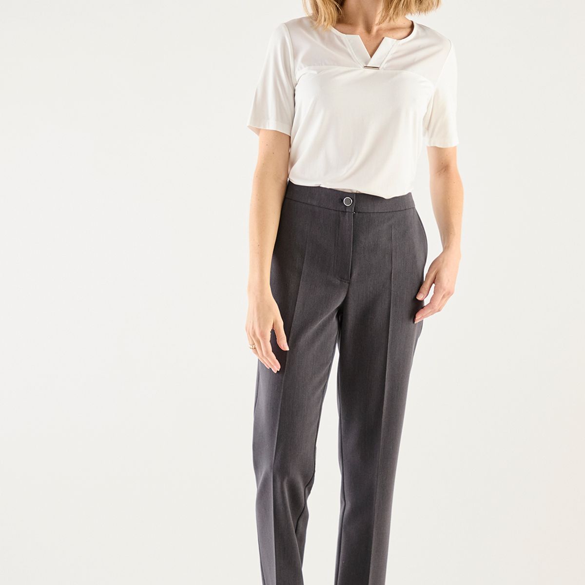 MA GRIFFE - Pantalon Gris Marengo Mujer Magriffe