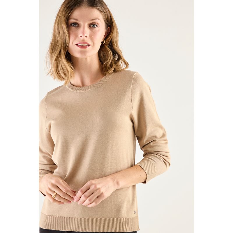 MA GRIFFE - Sweater Mujer Beige Magriffe
