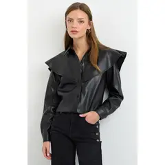 IO - Blusa Manga Larga Negro Mujer