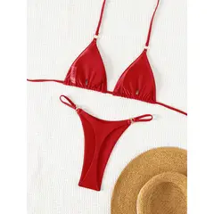 VARIOS - Bikini Minimalista Sol Nómada Rojo She Shines