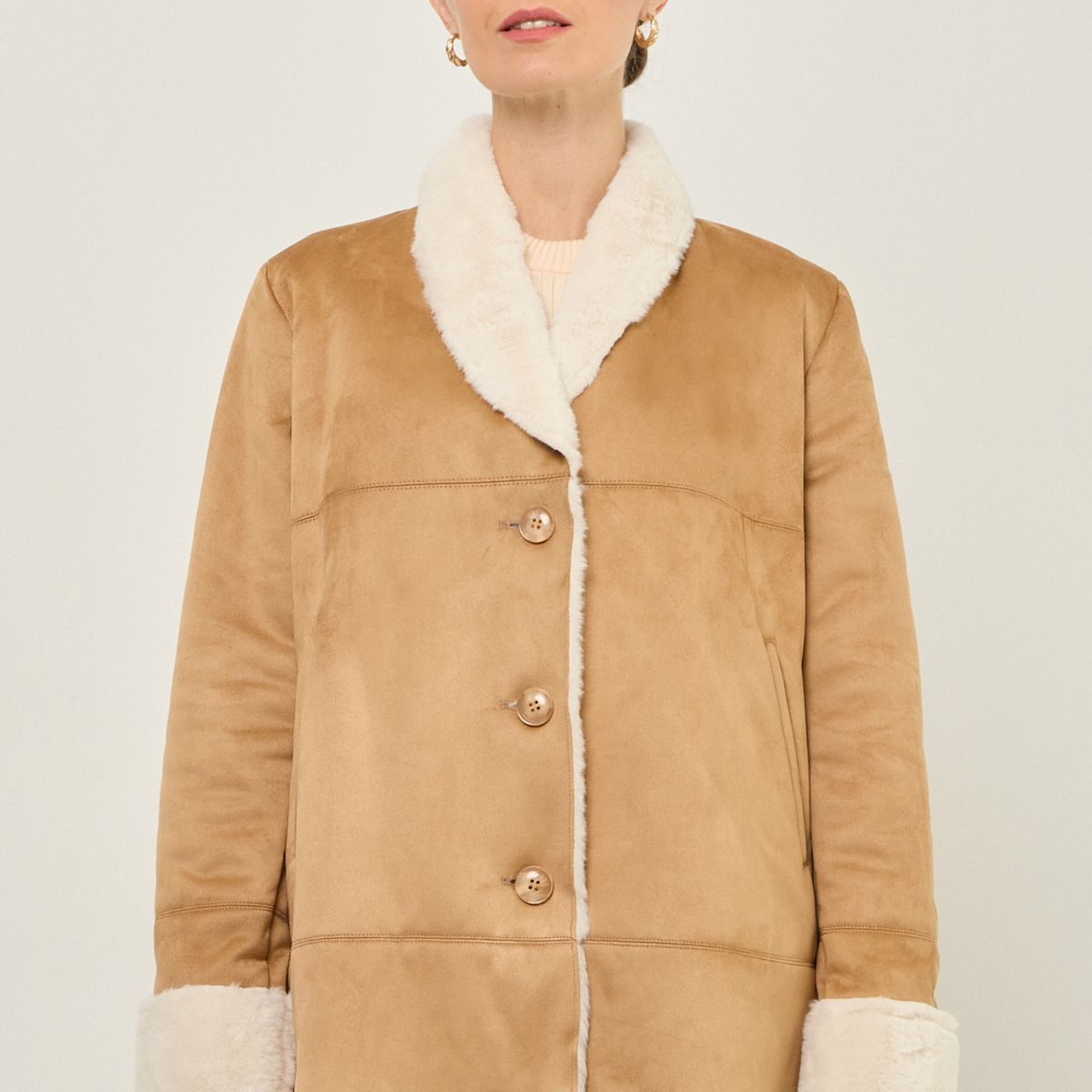 MA GRIFFE - Chaqueta Café Mujer Magriffe