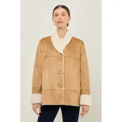 MA GRIFFE - Chaqueta Café Mujer Magriffe