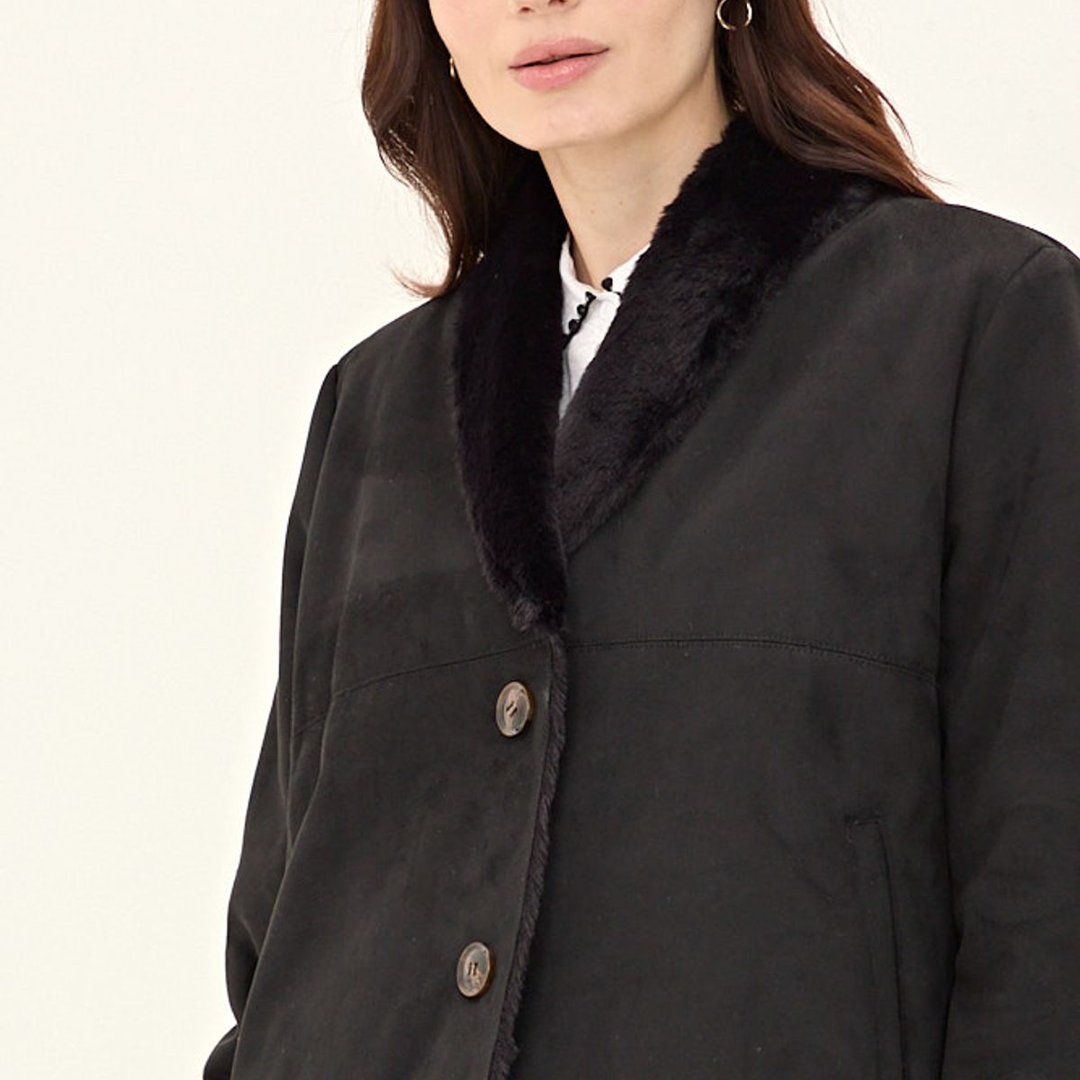 MA GRIFFE - Chaqueta Negro Mujer Magriffe