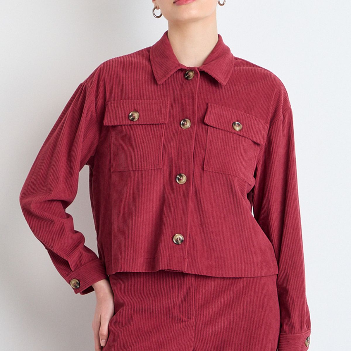 IO - Chaqueta Burdeo Mujer Io