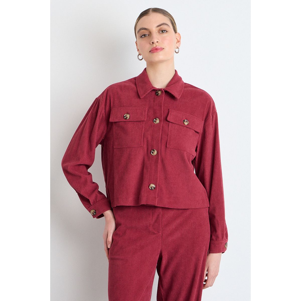 IO - Chaqueta Burdeo Mujer Io