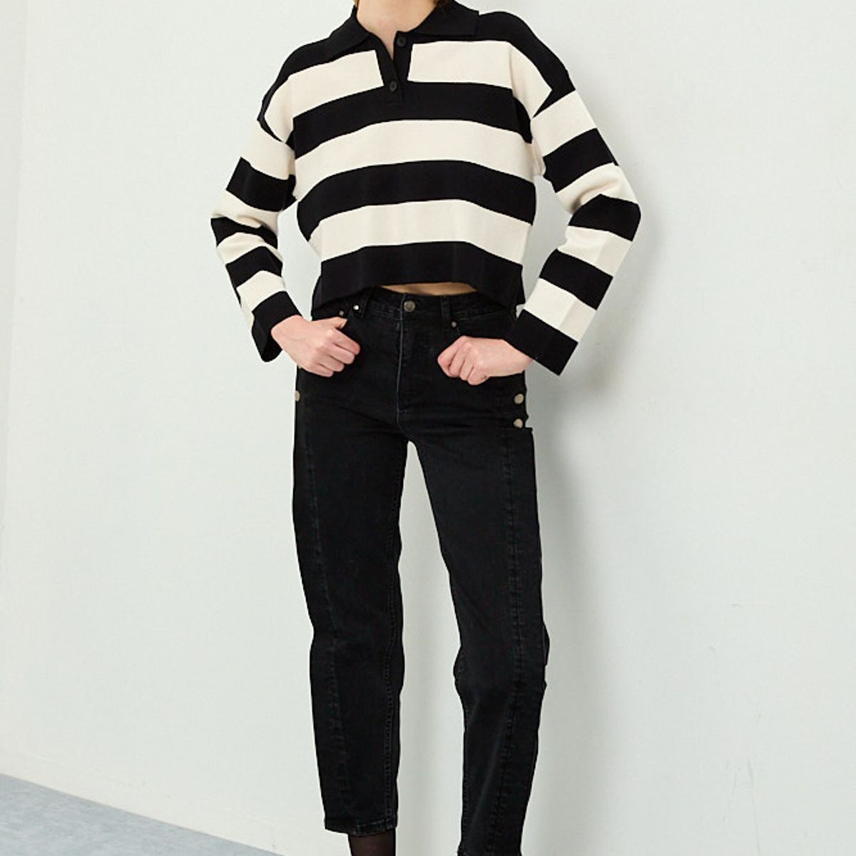 IO - Jeans Negro Mujer Io