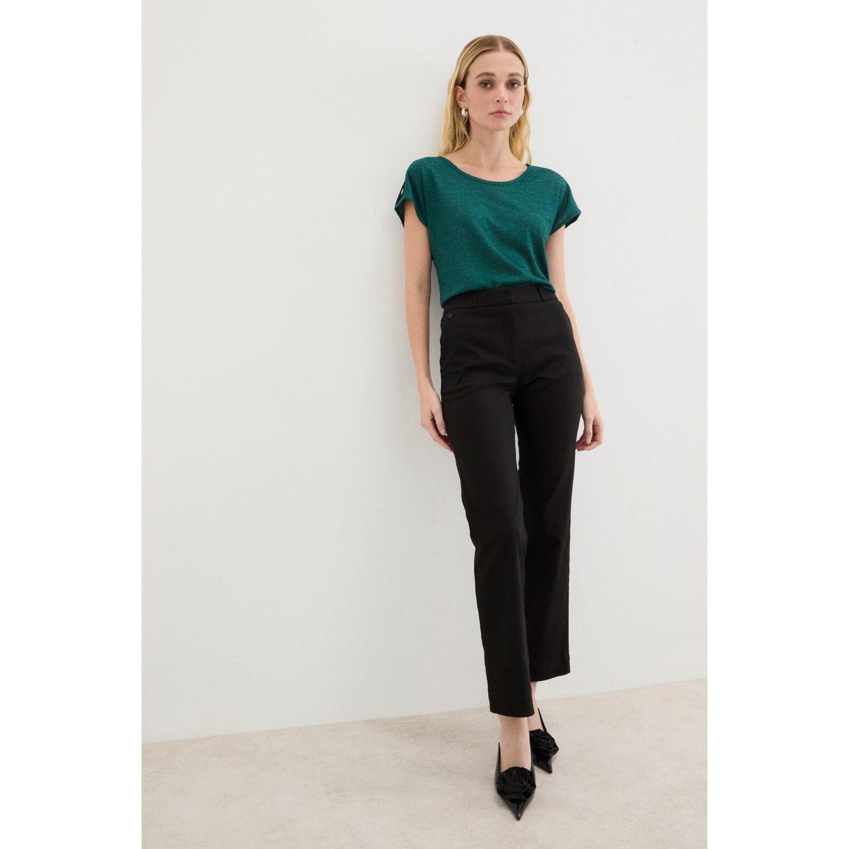 ASH - Pantalon Negro Mujer Ash