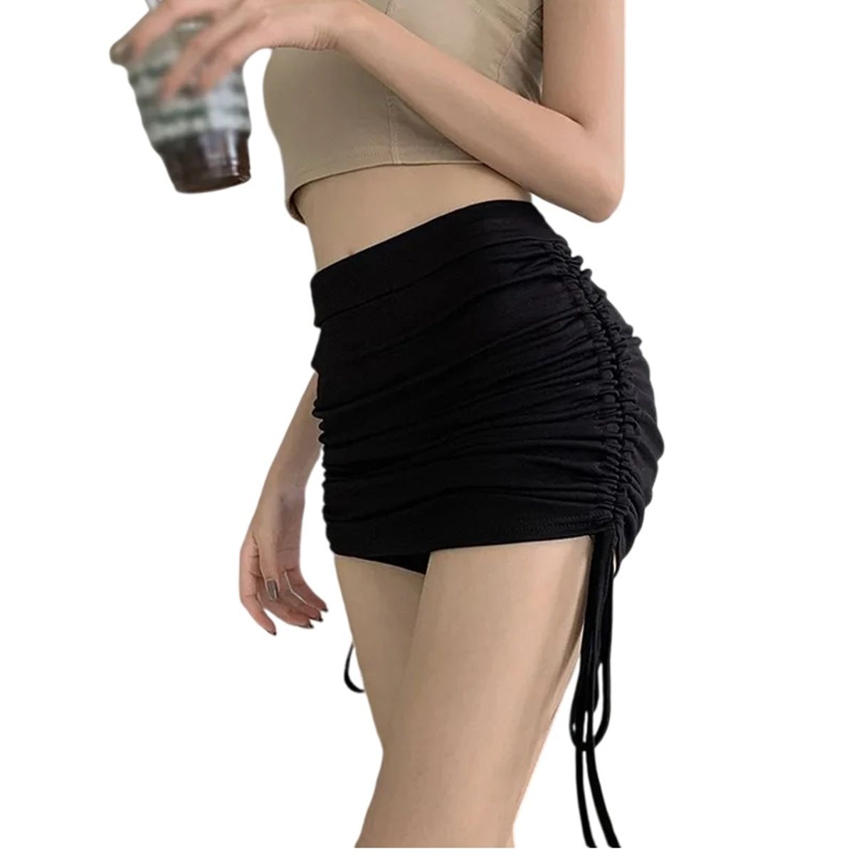 GARSIL - Mini Falda Elasticada Con Altura Ajustable Para Mujer