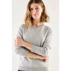MA GRIFFE - Sweater Gris Marengo Mujer Magriffe