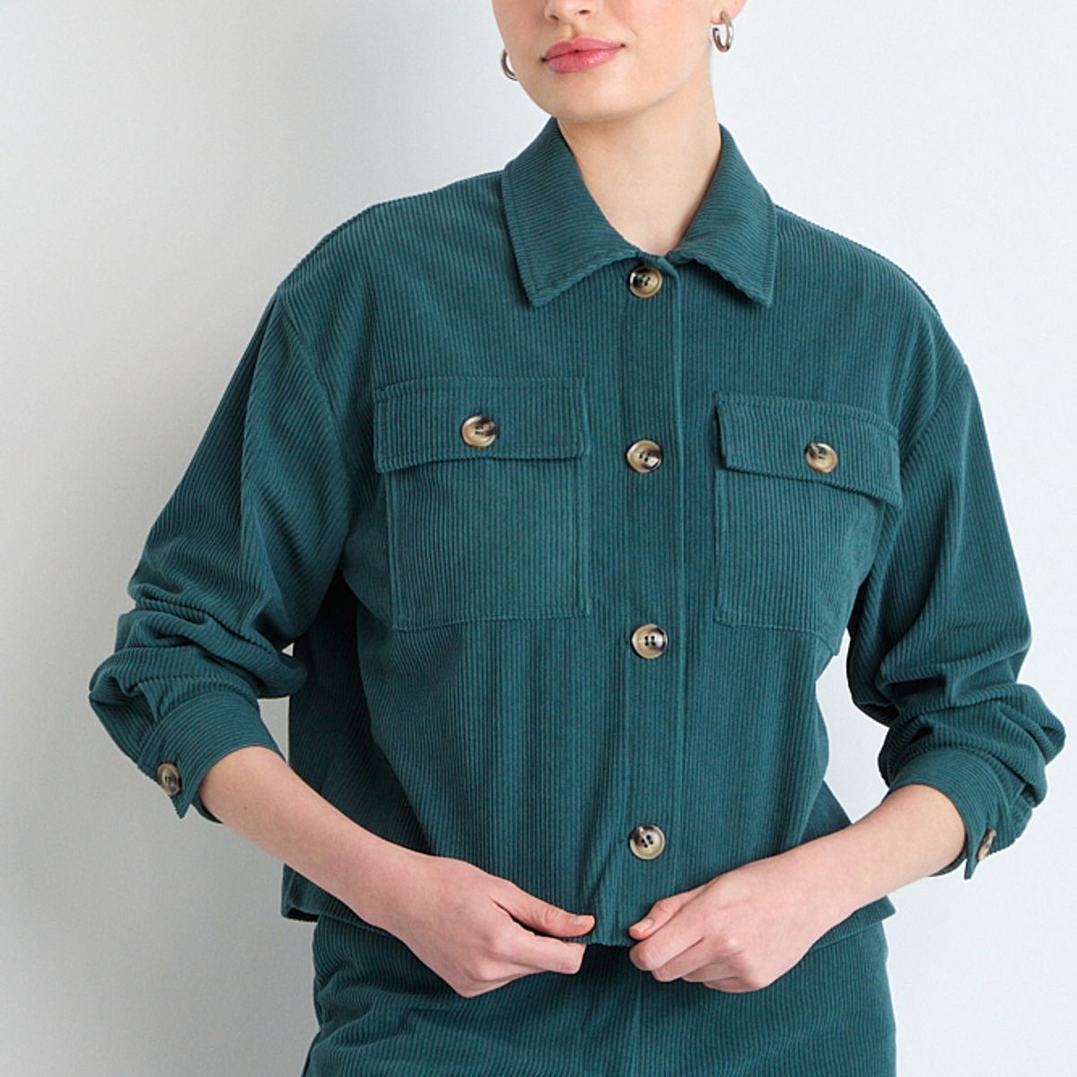 IO - Chaqueta Verde Agua Mujer Io