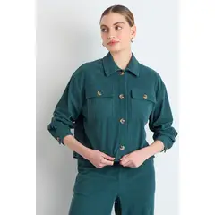 IO - Chaqueta Verde Agua Mujer