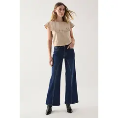 ASH - Polera Manga Corta Beige Mujer